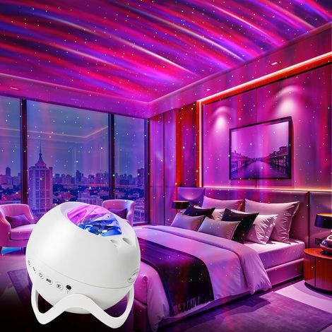 Star projector, galaxy projector with Bluetooth, remote control, 360-degree panoramic starry sky, 8 white noise night lights for bedroom, party, home theater (1/5)