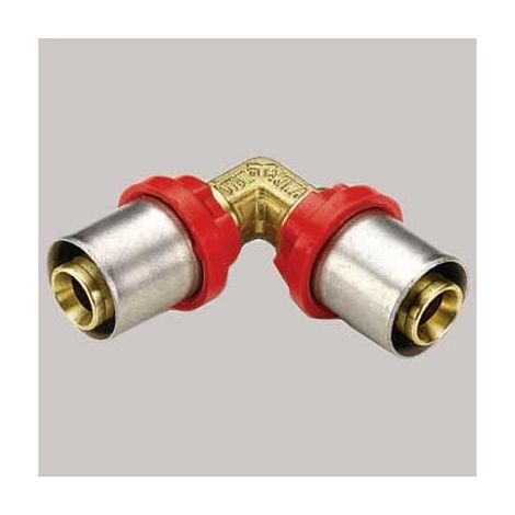 RACCORDO CURVO DOPPIO A PRESSARE TIEMME - 32 x 32