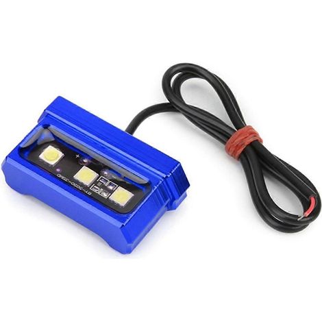 LED Motorcycle License Plate Light Decorative Lamp Universal A-Blue- (1/5)