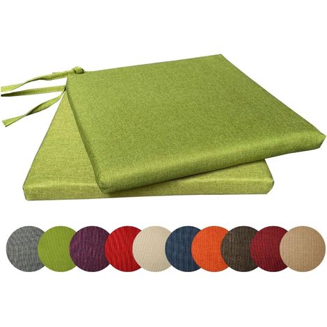 4X Gartenkissen Stuhlkissen Set Gartenstühle Stuhlauflage Sitzkissen Sitzpolster Auflage Gartensitzkissen Garten Kissen (4er Set, Camel) (1/5)