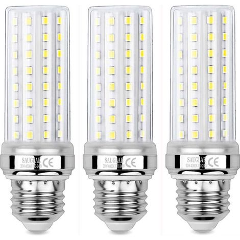 3 Pièces Ampoules de Maïs LED 20W, Équivalent 150W Ampoule Incandescente, 2300LM, 4000K Blanc Neutre, Ampoules à E27 Vis Edison (1/5)