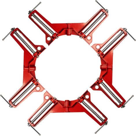 4 pièces Pince à Angle Droit à 90 Degrés, Serre Joint Angle Droit Etau D'Angle Reglable à Bois Ensemble Pour Cadre Multi Photo Wedge Menuiserie Soudure (1/4)