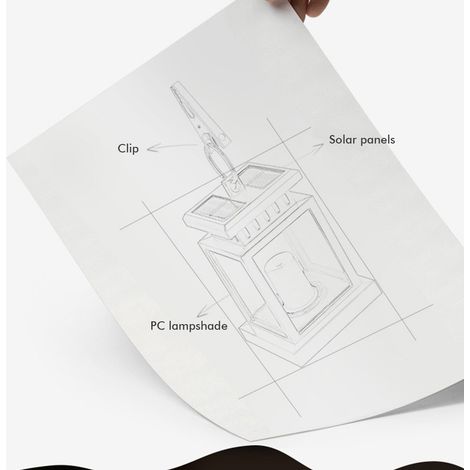 Lanterne solaire LED d'extérieur, lampe solaire suspendue pour jardin avec bougie décorative, étanche. (1/5)