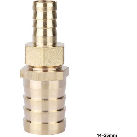 Adaptateur de raccord de tuyau à filetage femelle avec bague de réduction cannelée en laiton (14-25 mm)-DOU