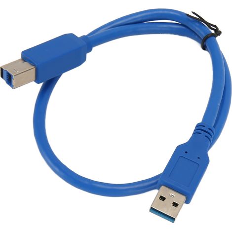 Câble d'impression USB
3.0 A mâle vers B mâle, 50 cm (1,64 pi), haute vitesse 5 Gbit/s, pour imprimante/scanner et transfert de données.