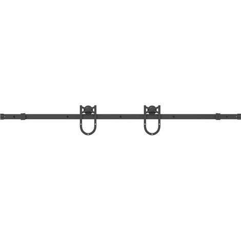 Maison Exclusive - Kit di Binari per Porte Scorrevoli 183 cm Acciaio Nero