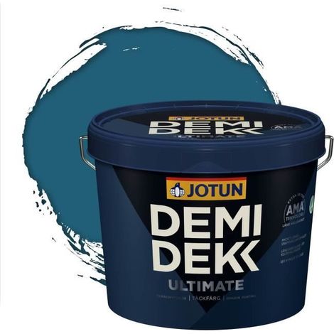 Peinture Bois - DEMI DEKK ULTIMATE - Lasure Opaque Satinée - RAL 5009 - 3L - Bleu Azur (1/2)