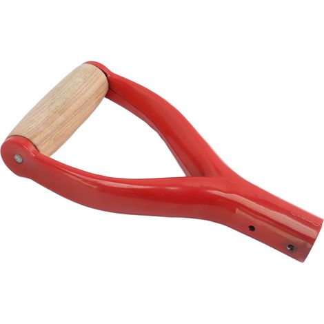 Manche de pelle en forme de Y, diamètre intérieur de 31 cm (12,22 pouces), manche de rechange en bois pour bêcher et ratisser le jardin (rouge). (1/5)