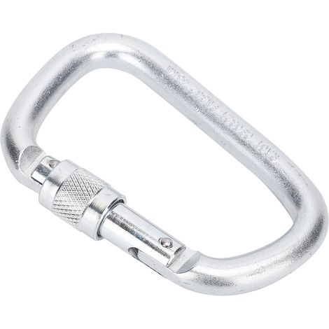 Mousqueton en acier carbone 45KN forme D pour rappel, sauvetage et équipement d'escalade (1/5)