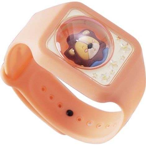 Bracelet anti-moustiques Lebeibei aux huiles essentielles de plantes pour enfants et bébés, montre anti-moustiques d'extérieur, bracelet en silicone, orange vif (1/5)