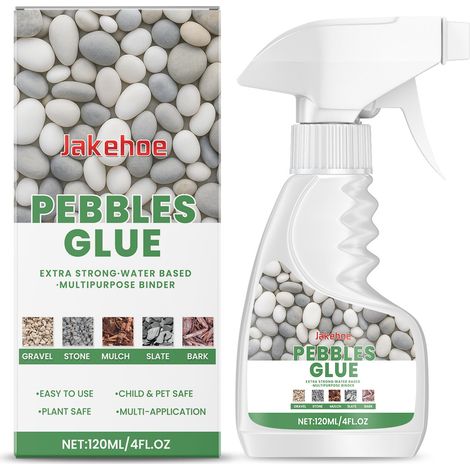Colle pour galets Jakehoe, colle multi-usages pour un usage quotidien, imperméable et antigel, colle pour pierres et galets, 120 ml (1/5)