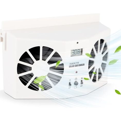 Aire acondicionado solar, ventilador solar para coche, ventilador de ventilación automático para coche de 3,6 V, ventilador enfriador de ventanas para vehículos portátil de bajo consumo energético, ve (1/5)