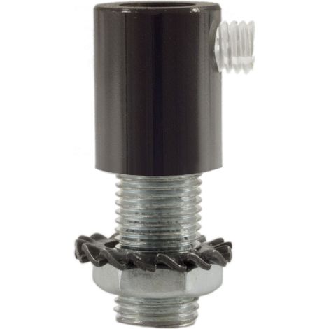 Creative-Cables Serre-câble cylindrique - (2 pièces, noir nacré, Ø 1,3 cm) - En métal - Complet avec tige, écrou et rondelle