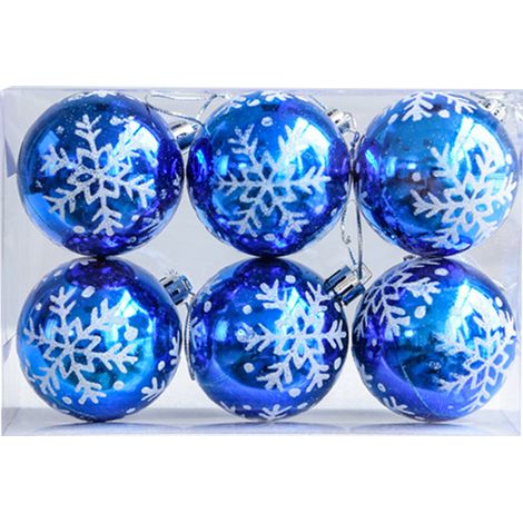 Bola De Adorno Navideña En Forma De Copo De Nieve - Plástico - Para Decoración Interior Y Exterior - 6 Cm - 1 Unidad (1/5)