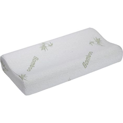 Oreiller Ergonomique Mémoire Pillow Coussin Rebond Fibre De Bambou Santé Sommeil (1/3)