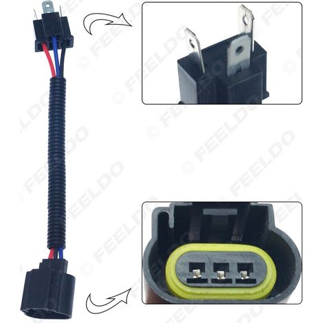Câble de conversion pour phares automobiles H13-21 vers H4-11, adaptateur de douille pour douille de lampe LED/HID.