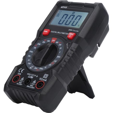 HT113 Kompaktes Digitalmultimeter, hochpräziser Spannungs- und Strommesser, 10 A, 600 V, tragbar (1/5)