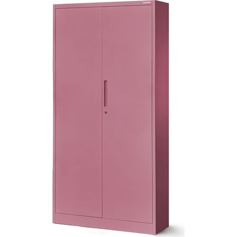 Armoire de bureau à domicile JAN, 900 x 1850 x 400 mm, Fresh Style: rose poudré