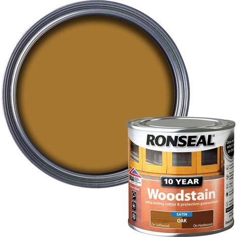 Ronseal 38668 10 Year Woodstain Oak 250ml RSL10WSO250