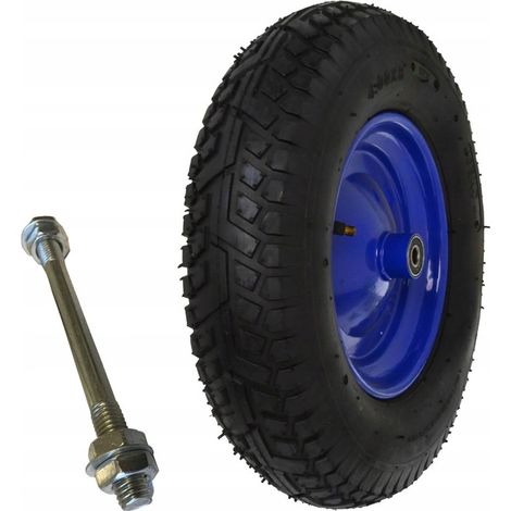 Ruota per carriola 4.00-8 6PR/cerchio blu/geko(1) (1/5)