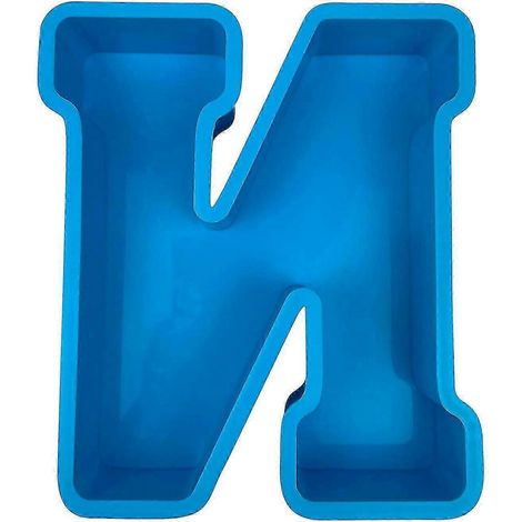 Moule à gâteau alphabet, lettre anglaise en silicone, lettre N 3D (1/2)