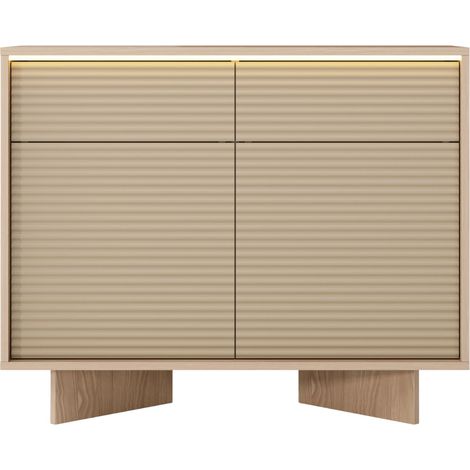 GOBI MINI - Commode 104 cm melaminé Beige (1/5)