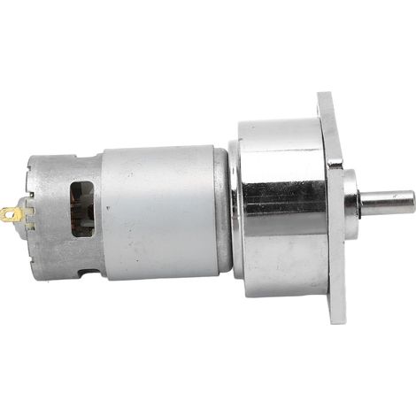 Moteur à engrenages auto-bloquant 24V DC, carter en alliage d'aluminium, bobine en laiton, micro motoréducteur à vis sans fin 70 tr/min, couple 13,6 kg.cm, 3,8A (1/5)