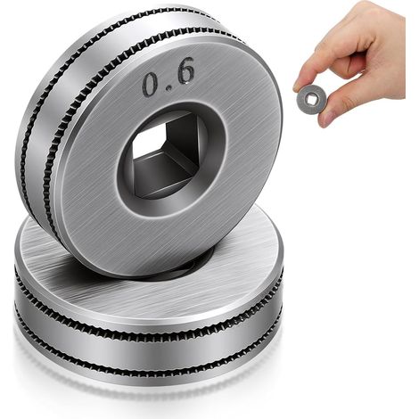 Entraînement d'avance pour soudeuse 2 pièces 0,6/0,8 mm rouleaux d'alimentation de fil adaptés pour usage professionnel (1/5)