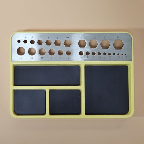 Plateau de pièces magnétiques RC réparation vis douille organisateur Durable grand espace pour écrous ronds et hexagonaux perceuses clous rondelles boîte à outils tiroir (1/5)