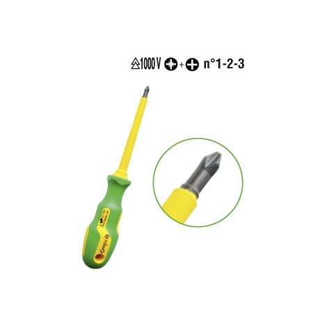 E-ROBUR - 412101 - Tournevis cruciforme multi-empreinte isolé 1000V (1/4)