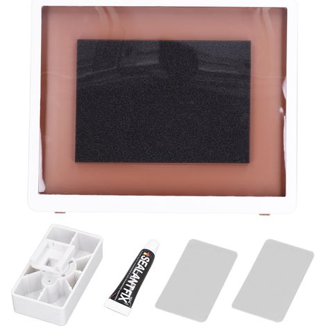 Wasserdichte Wandhalterung für Handy und Tablet, Aufbewahrungsbox für Touchscreens im Badezimmer, drehbarer weißer Ständer (1/5)