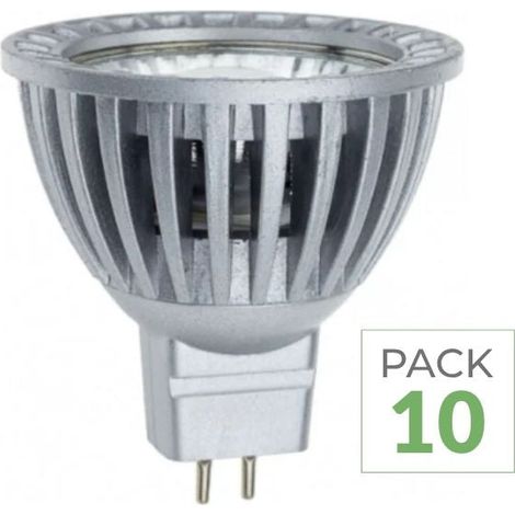 Pack de  10 - Ampoule LED COB GU5.3 / MR16 12V 4W 50° - Blanc Froid  - SILUMEN