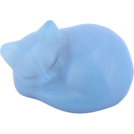 Crystal Sleeping Cat Stone 3.6x3.4x2cm Cute Crystal Cat Statue Office Desk Decoration Blue Protein (1/5)