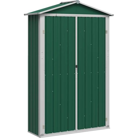 Cobertizo de jardín acero galvanizado verde 116x45x175cm vidaXL