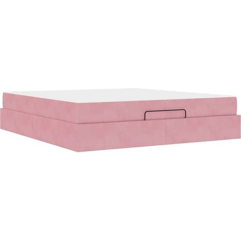 Estructura de cama Rosa 180 x 200 cm Terciopelo vidaXL (1/5)