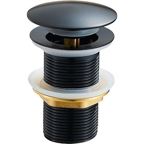 Cache trop-plein, doré, pop-up, anti-obstruction, pour lavabo (1/5)