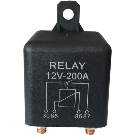 200-A-Anlaufrelais für 12-V- und 24-V-Gleichstrommotoren, hohe Stromstärke 4,8 W (1/4)