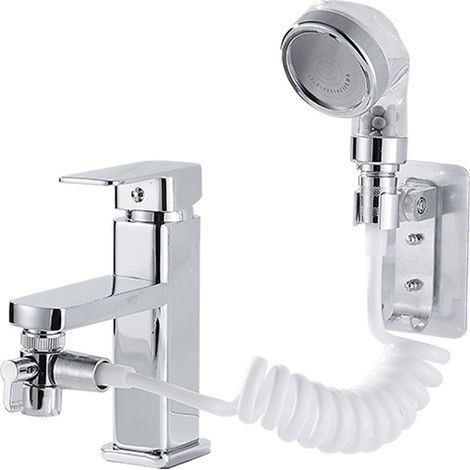 Sink spray head, external sink shower head set, quick-connect spray head, detachable hose (1/5)