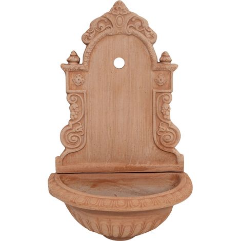 Terracotta garden fountain Outdoor and indoor wall fountain Wall fountains 64x40x24 cm Made in Italy Wall decoration handmade
