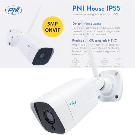Telecamera Videosorveglianza Wi-FI Camera Esterna IP3.6mm  36 LED PNI House IP55