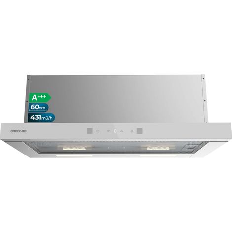 Cappa aspirante convenzionale Flux CM 602200 Inox B larga 60 cm, acciaio inox, potenza di aspirazione di 220 m3/h, motore da 70 W, classe B, controllo meccanico, 3 livelli di potenza e luce.