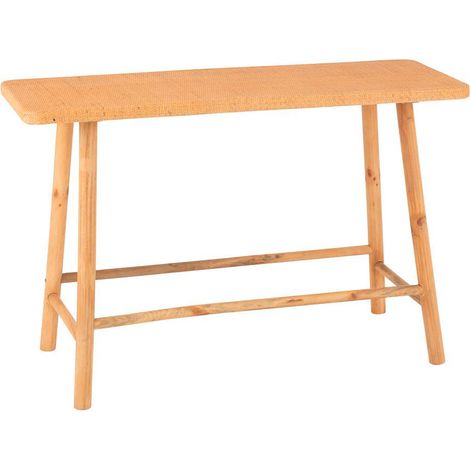 Console 120x40x80 cm en rotin et sapin naturel
