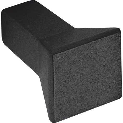 Siro Möbelknopf Flora Breite 15mm - moderner Knauf Tiefe 24mm - Griff für Möbel, Zinkdruckguss schwarz matt (1/2)