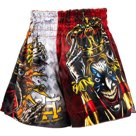Muay Thai Shorts Kinder Killerkarten 2 152 rot