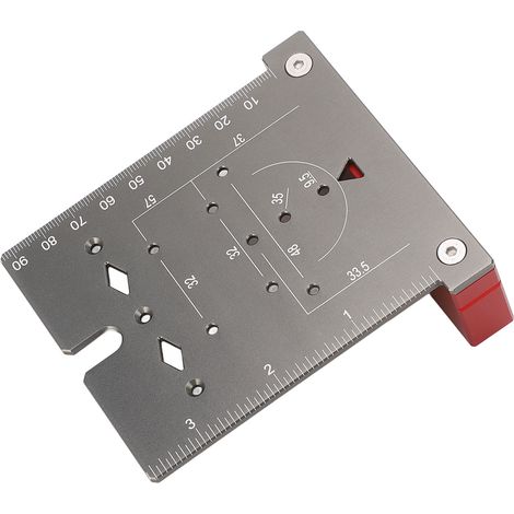 Kit de Fraisage pour Charnières de Porte, Ensemble 3-en-1 avec Gabarit de Montage et Poinçon 35mm pour Bois (1/5)