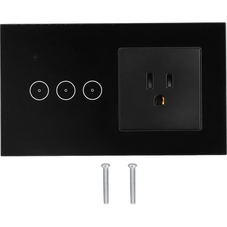 Lot de 10 Prises Interactives WiFi 3 Voies, Panneau Mural Multifonction, Prise Connectée 10A, 95‑250V/AC, Fiche Américaine (1/5)