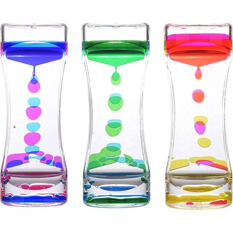 Lot de 3 minuteurs sensoriels liquides pour l'autisme, les besoins sensoriels, le TDAH, la réduction du stress et de l'anxiété (1/2)