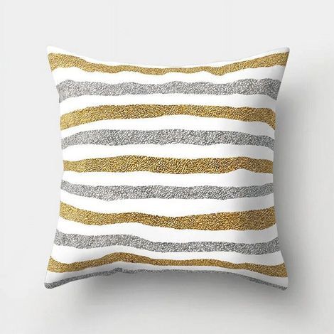 Taies d'oreiller rayées en coton et lin, housses de coussin, coussins décoratifs pour sièges, coussins décoratifs pour la maison, housses de coussin pour canapé (1/5)