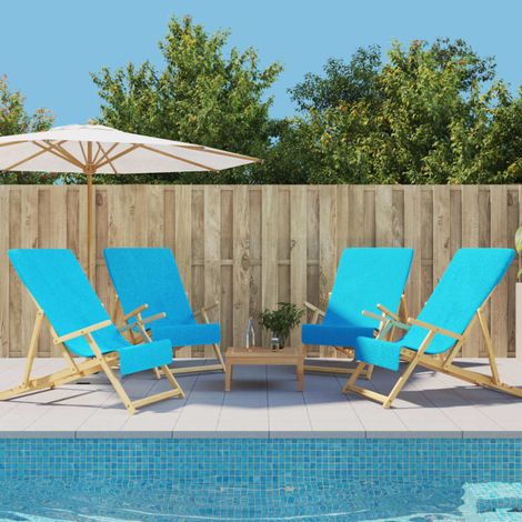 Filiyano-Serviettes de bain turquoise, lot de 4, 60 x 135 cm, tissu 400 g/m². (1/5)