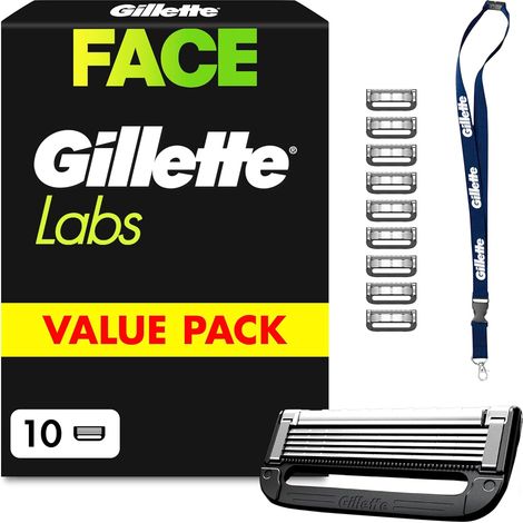 Labs Lames de Rasoir Homme Pack de 10 Cartouches, avec Tour de Cou (1/5)
